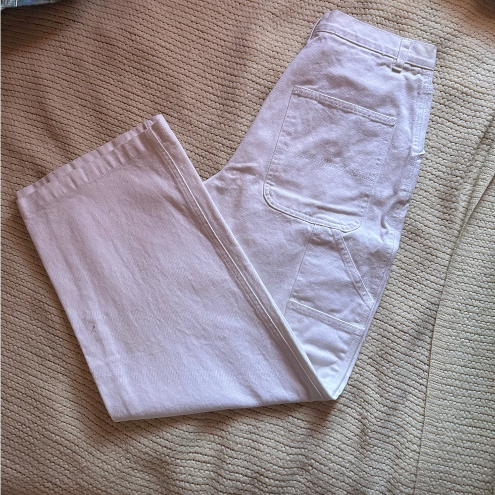 White Cargo style jeans 100% cotton Newport News 90s/Y2k era